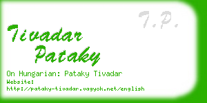 tivadar pataky business card